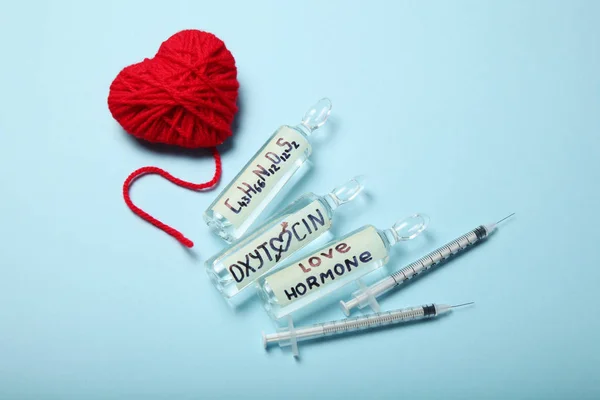 Biochemie Bluthormone, Liebe und Oxytocin. — Stockfoto