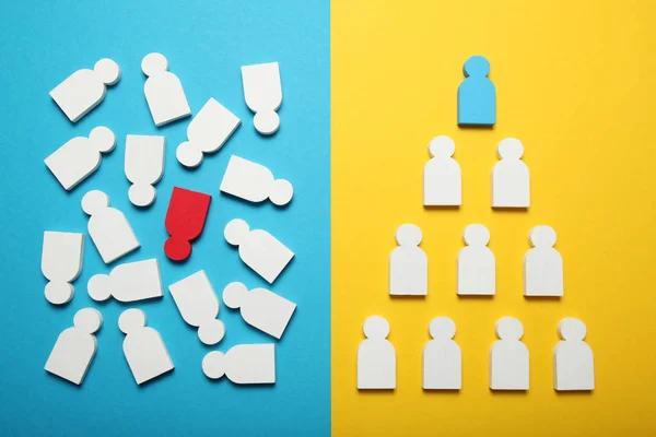 Business organization achievement, from chaos to order. — Stock Image Business organization achievement, from chaos to order. Stock Photo