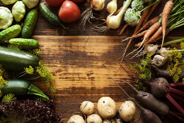Alimentos Vegetais Crus Orgânicos Frescos Agricultura Natural Fazenda Colheita Saudável — Fotografia de Stock