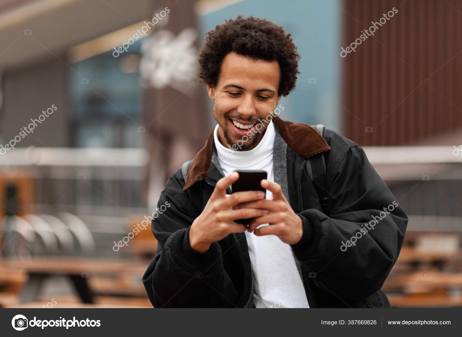 Mobile gadget dependence. Man bearded hipster play smartphone