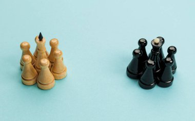 İş dünyasındaki rekabet ve rekabet, iki takımın karşılaşması.