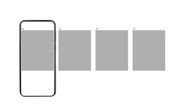 Mockup Aplicativo Instagram Tela Smartphone Interface Imagem Branco Modelo — Fotografia de Stock