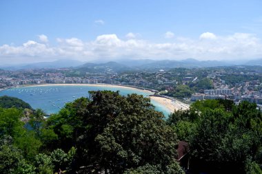Bask şehri San Sebastin'e genel bakış, İspanya,