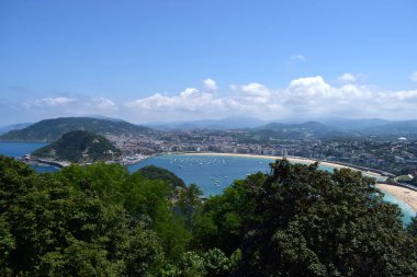 Bask şehri San Sebastin'e genel bakış, İspanya,