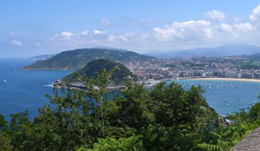 Bask şehri San Sebastin'e genel bakış, İspanya,