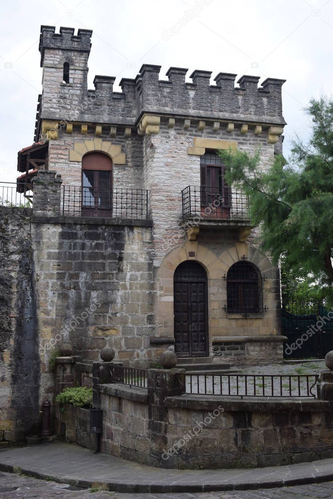Small fortified castle located in Hondarribia, Spain.