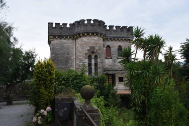 Small fortified castle located in Hondarribia, Spain. clipart