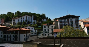 Zumaia Geleneksel Bask evleri, İspanya.