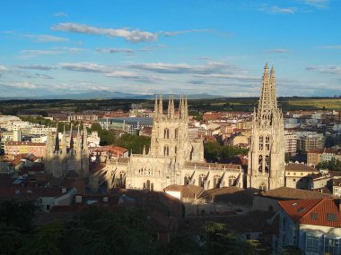 Burgos şehrinin panoramik, İspanya.
