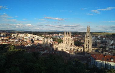 Burgos şehrinin panoramik, İspanya.