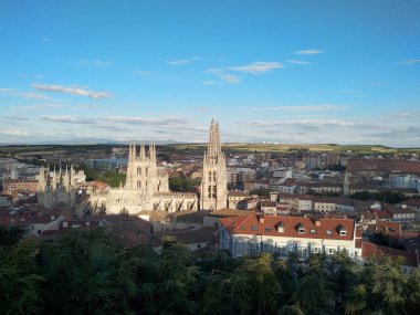 Burgos şehrinin panoramik, İspanya.