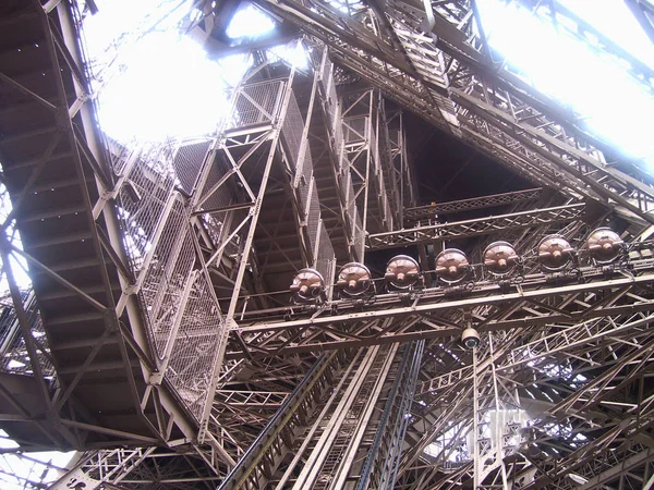 Torre Eiffel Una Giornata Nuvolosa — Foto Stock