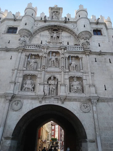 Santamaria Arch Burgos Spanje — Stockfoto