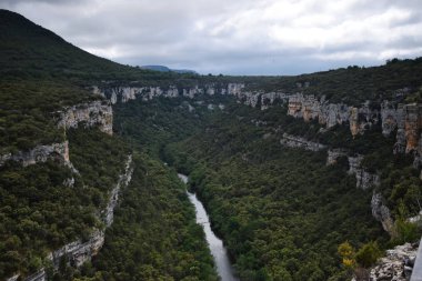 Dağlardan ve ormandan geçen nehir.