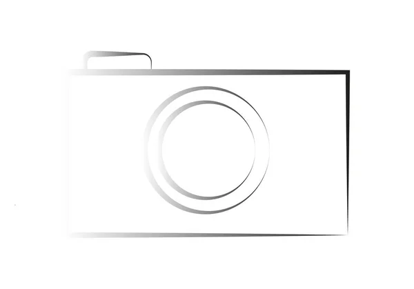 Pictogram Van Een Fotocamera Voor Fotografische Toepassingen — Stockvector