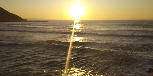 Морський Пейзаж Заходу Сонця Морі — стокове фото