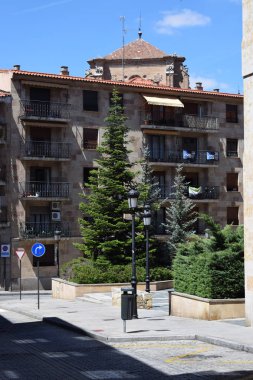 Salamanca, İspanya'nın tarihi ve anıtsal sokakları.