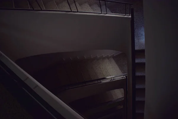 Escaleras Interiores Eliminadas Poco Por Luz Una Ventana — Foto de Stock