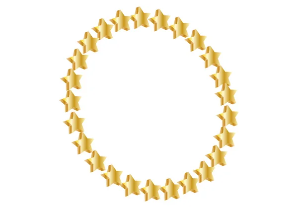 Europeiska Unionens Gyllene Stjärnor Vit Bakgrund — Stock vektor