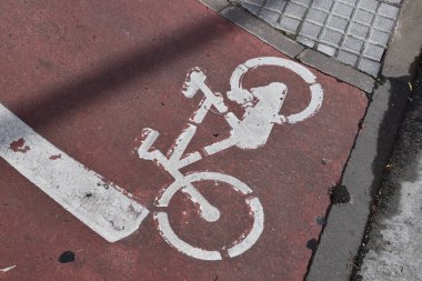 Beyaz bisiklet simgesi.