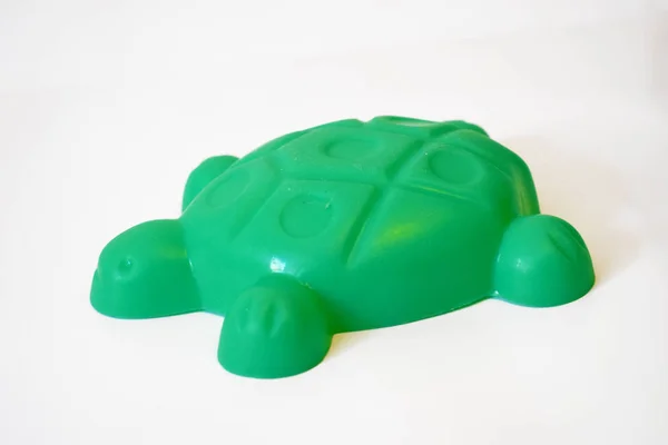 Grüne Schildkrötenform Für Den Strand — Stockfoto