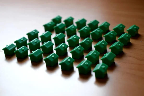 Figuras Casas Verdes — Fotografia de Stock