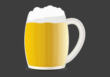 bira siyah arka plan üzerine bir fincan.