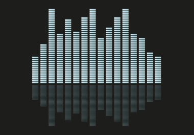 Ses hacminin mavi çubukları.