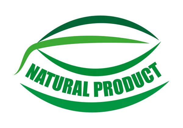 Grünes Label Für Naturprodukte — Stockvektor