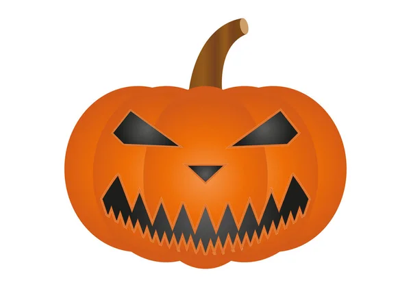 Citrouille Aux Yeux Sourire Halloween — Image vectorielle