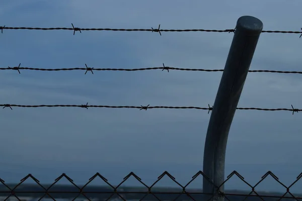 Barbed Wire Border Country — Stock Photo, Image