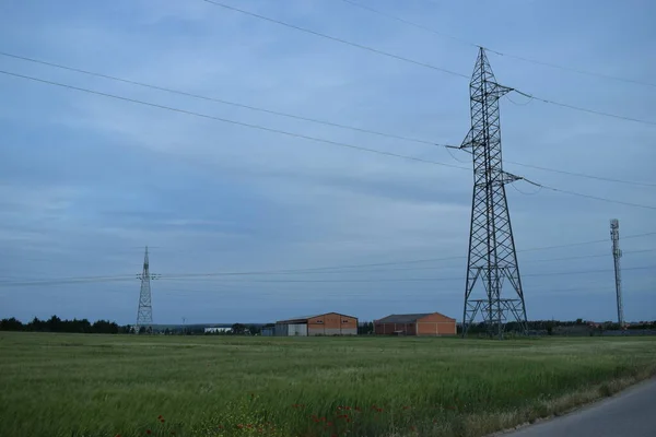 Líneas Eléctricas Torre Exterior — Foto de Stock