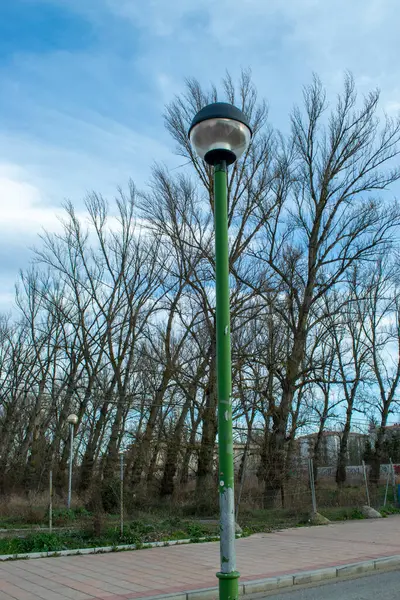 Lamppost Zahradě Podzim — Stock fotografie