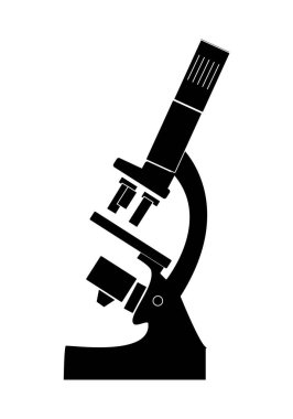 Beyaz arkaplanda bilimsel mikroskop