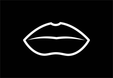 Siyah beyaz gülen dudaklar