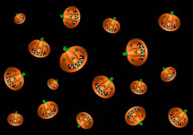 Cadılar Bayramı balkabaklarıyla süslenmiş ambalaj kağıdı