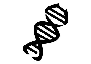 Beyaz arkaplanda DNA sembolü