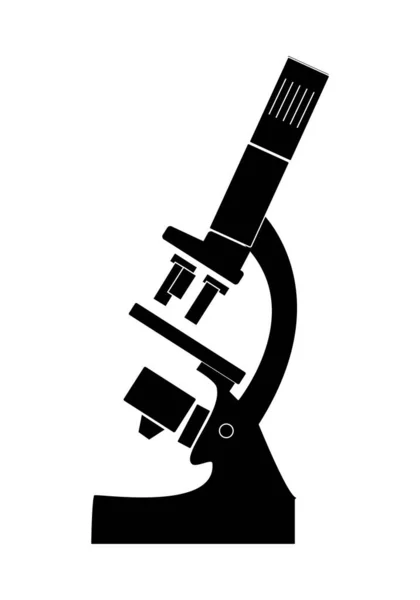 Microscopio Científico Sobre Fondo Blanco — Archivo Imágenes Vectoriales