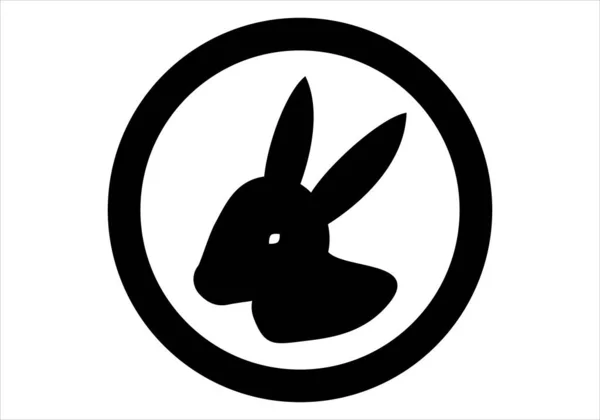 Символ Зайца Зайца Белом Фоне — стоковый вектор