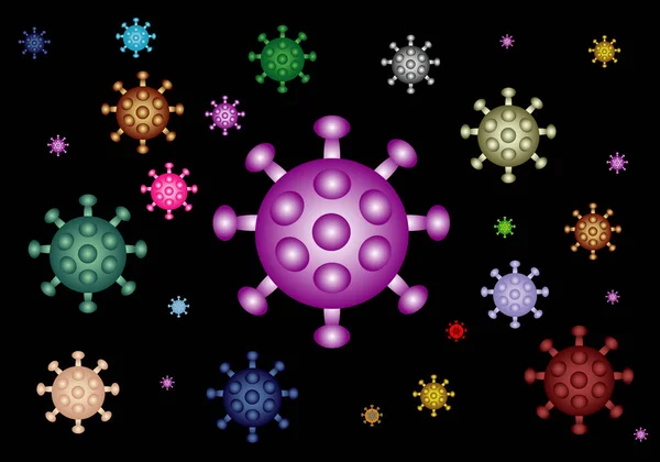 Univers Coronavirus Mutant — Image vectorielle