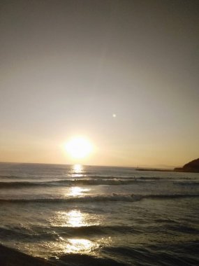 Bask şehri San Sebastin, İspanya 'da panoramik.