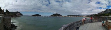 La Concha Sahili, San Sebastian, İspanya.