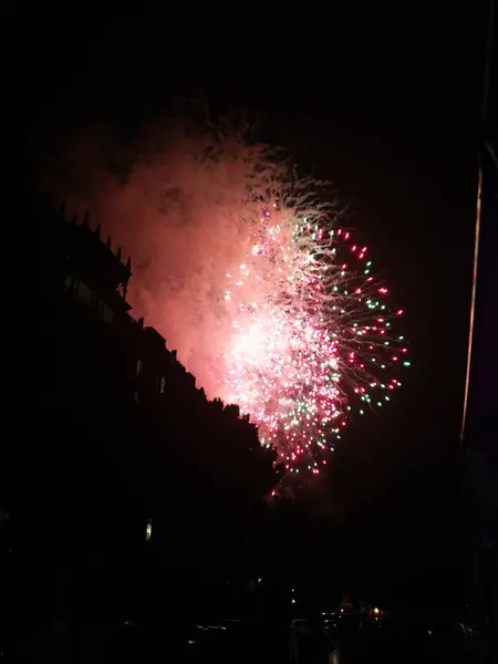 Pirotecnia Las Fiestas San Sebastin España —  Fotos de Stock