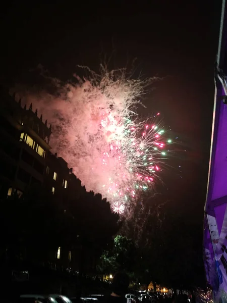 Pirotecnia Las Fiestas San Sebastin España —  Fotos de Stock