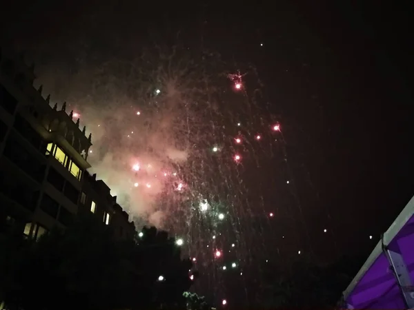 Pirotecnia Las Fiestas San Sebastin España —  Fotos de Stock