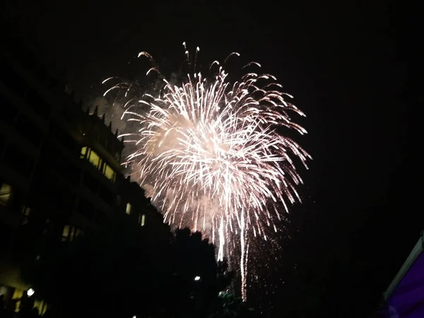 Feuerwerk Bei Den Festen Von San Sebastin Spanien — Stockfoto
