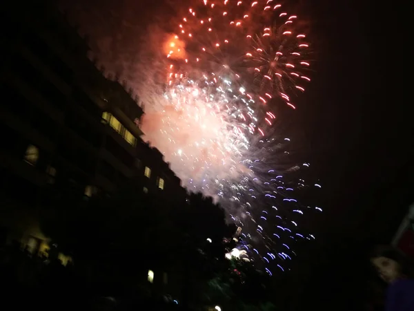 Pirotecnia Las Fiestas San Sebastin España —  Fotos de Stock