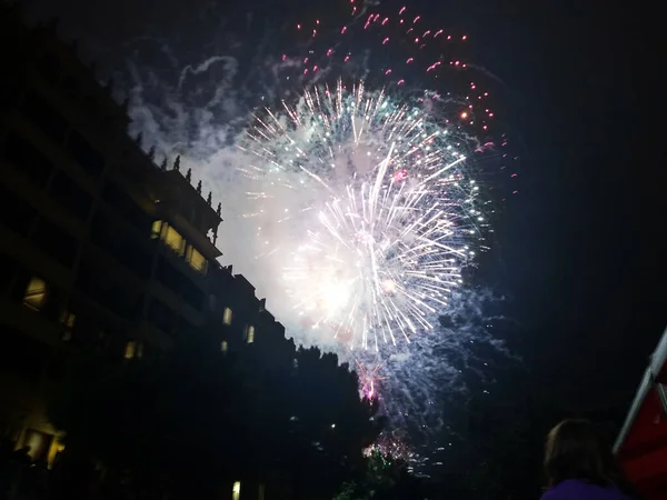 Pirotecnia Las Fiestas San Sebastin España —  Fotos de Stock