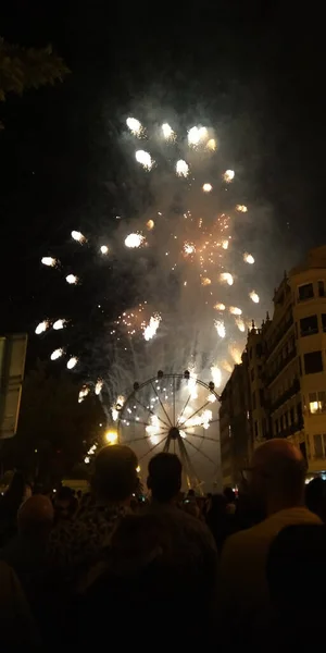 Pirotecnia Las Fiestas San Sebastin España — Foto de Stock