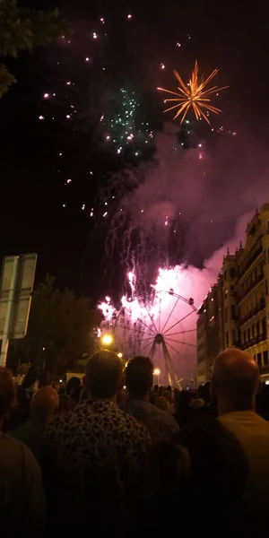 スペイン ティンの祭りで花火 — ストック写真